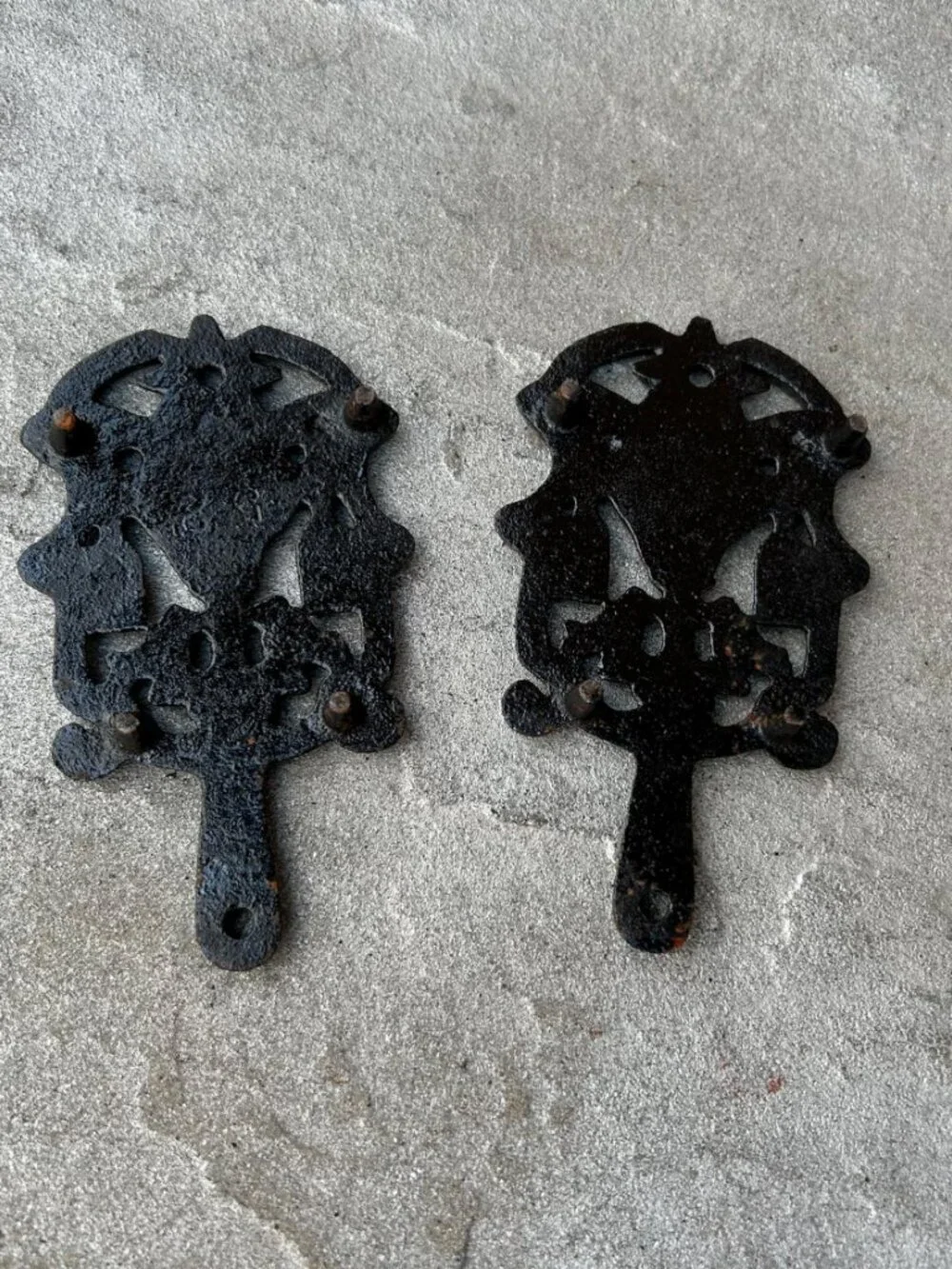 Dutch Black Mini Cast Iron Trivet Potholders Set of 2